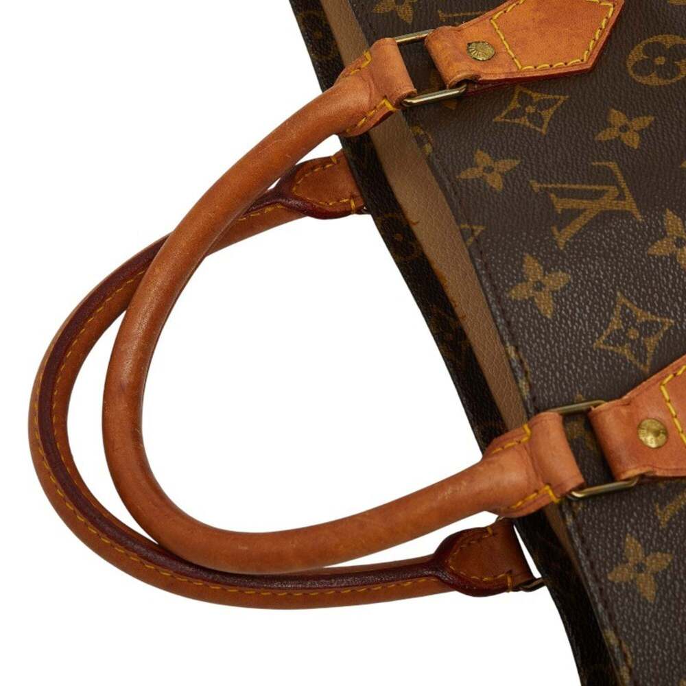 LOUIS VUITTON Authentic Brown Monogram Leather Tote Bag - Picture 11 of 14